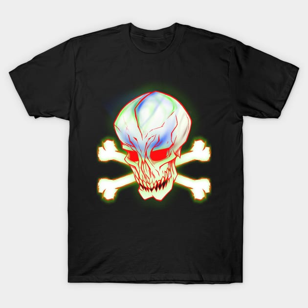 ALIEN PIRATE SKULL T-Shirt by KARMADESIGNER T-SHIRT SHOP